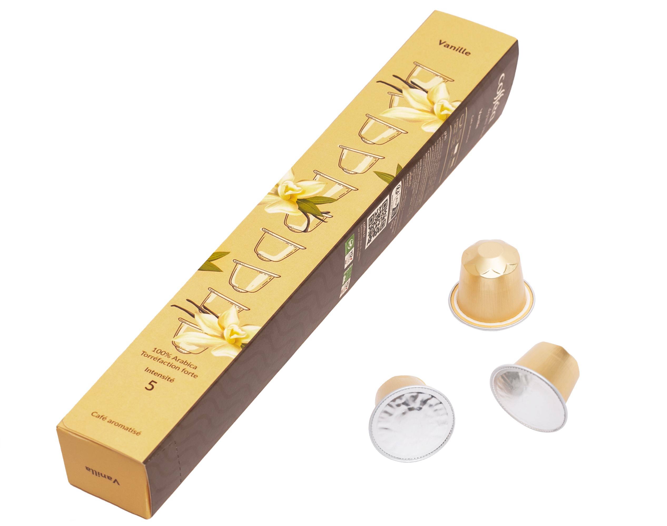 Café aromatisé «Vanille» étui Caps x10