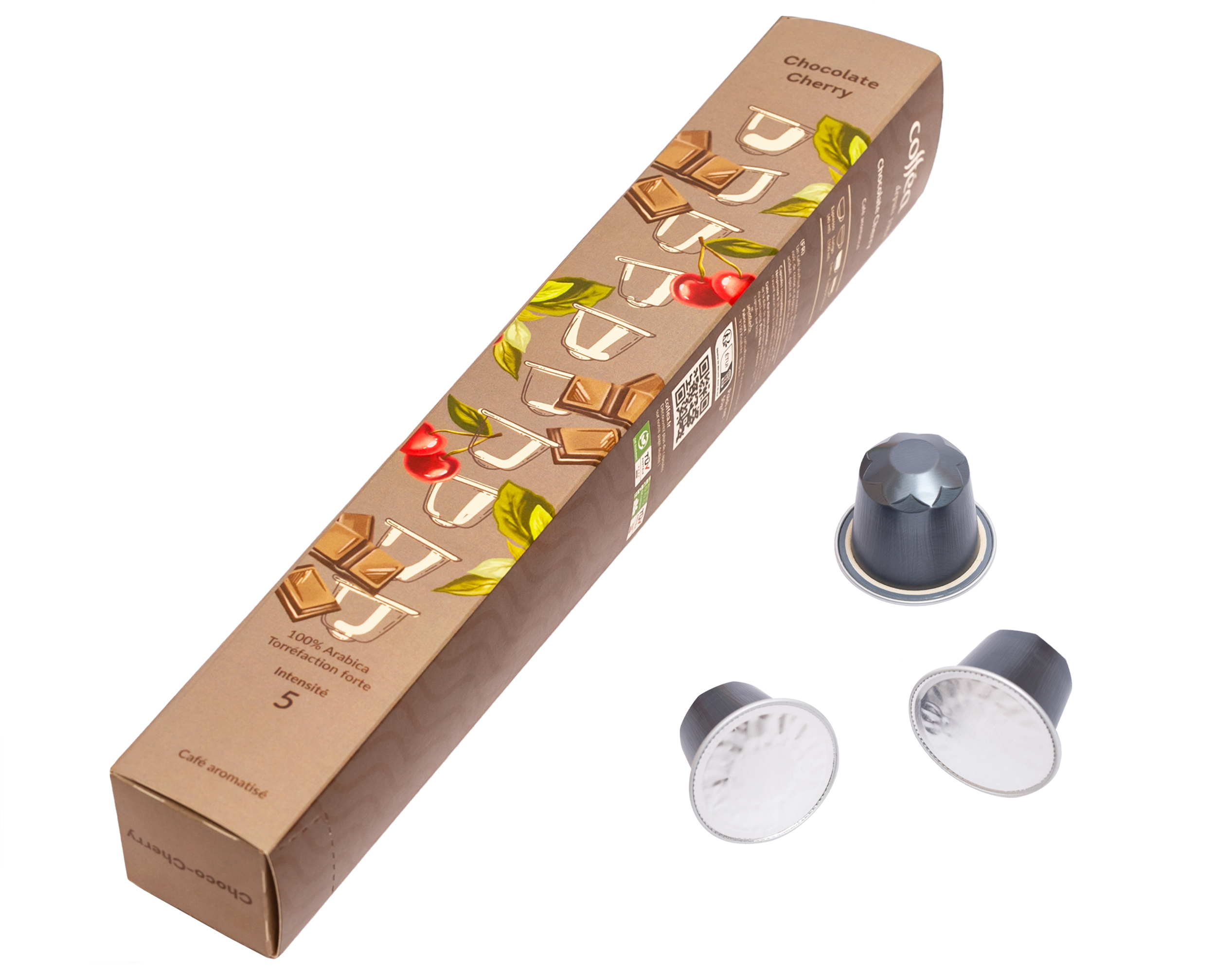 Café aromatisé «Chocolate cherry» étui Caps x10