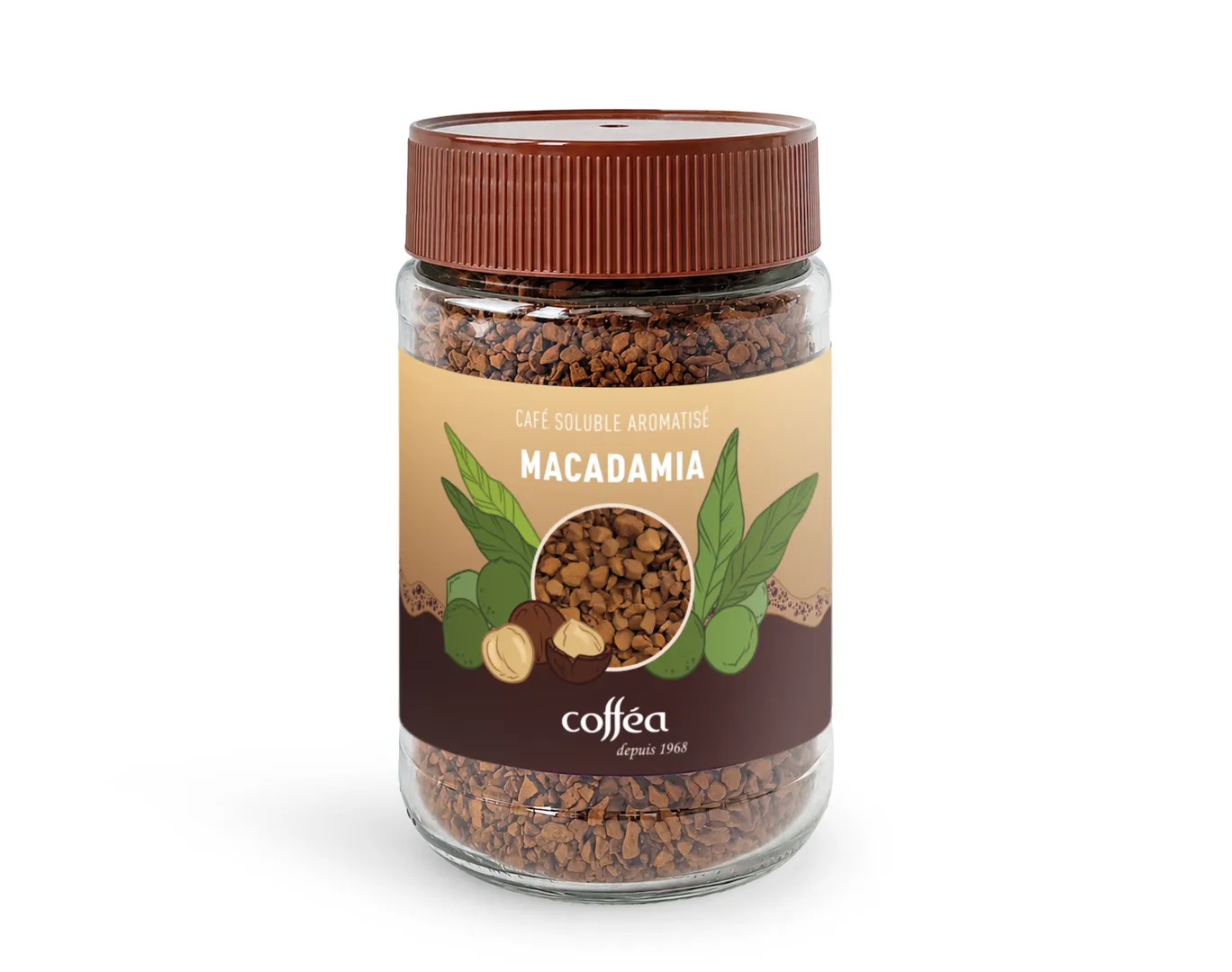 Café soluble aromatisé Noix de macadamia 50g