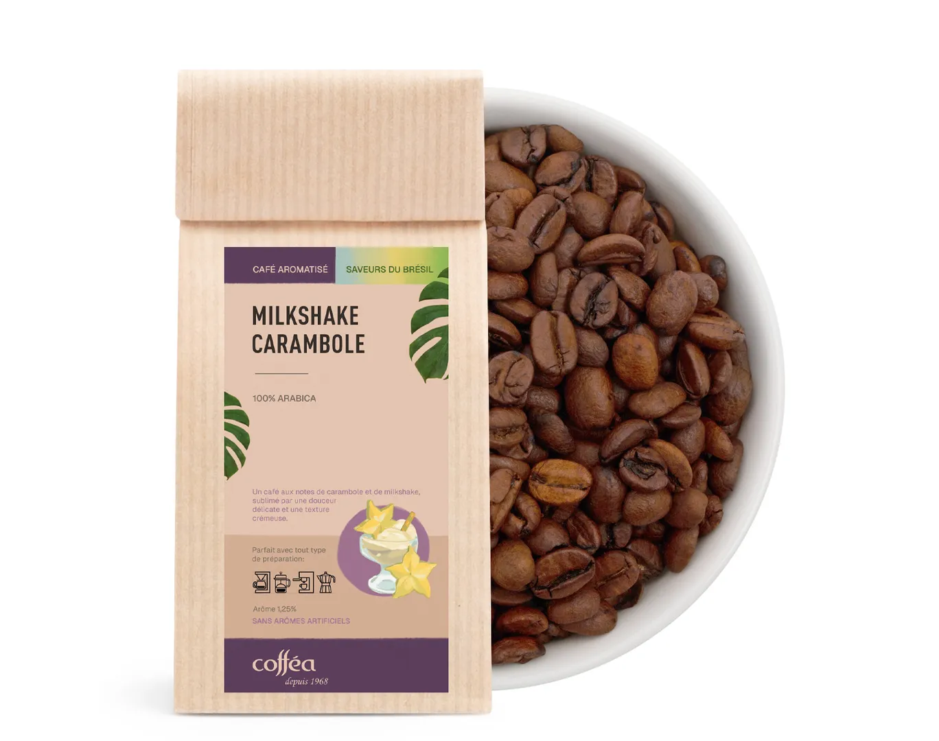 Café aromatisé Milkshake Carambole
