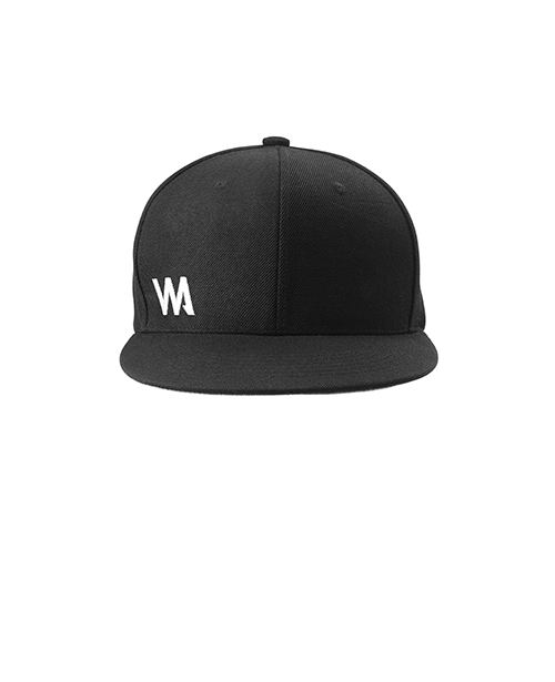 warrior addict. black 6 panelled baseball cap