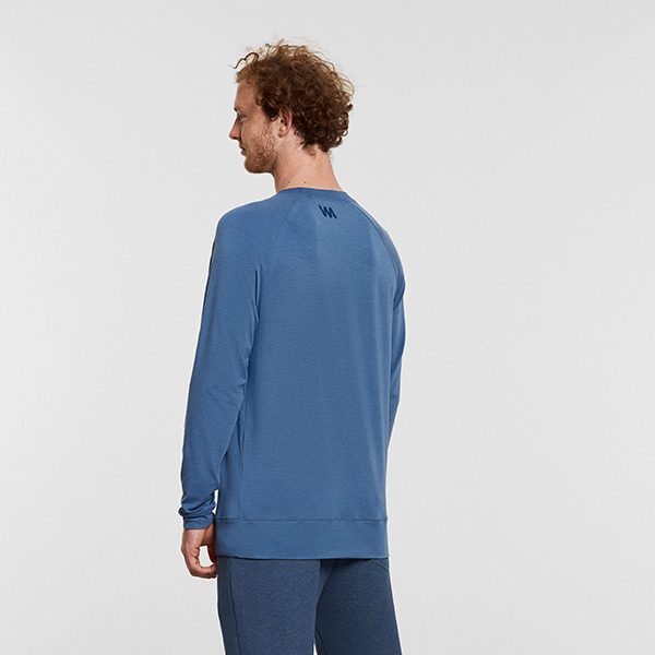 Men's Yoga Raglan T Shirt Blue