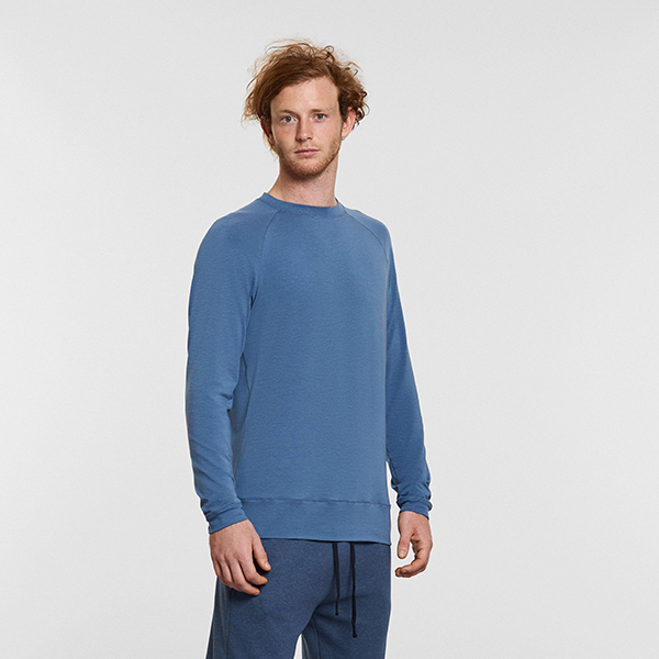 Men's Yoga Raglan T Shirt Blue