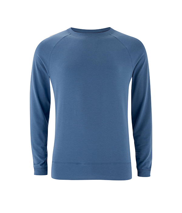 Men's Yoga Raglan T Shirt Blue