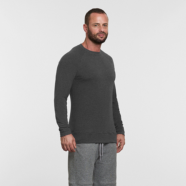 Men's Yoga Raglan T Shirt Grey