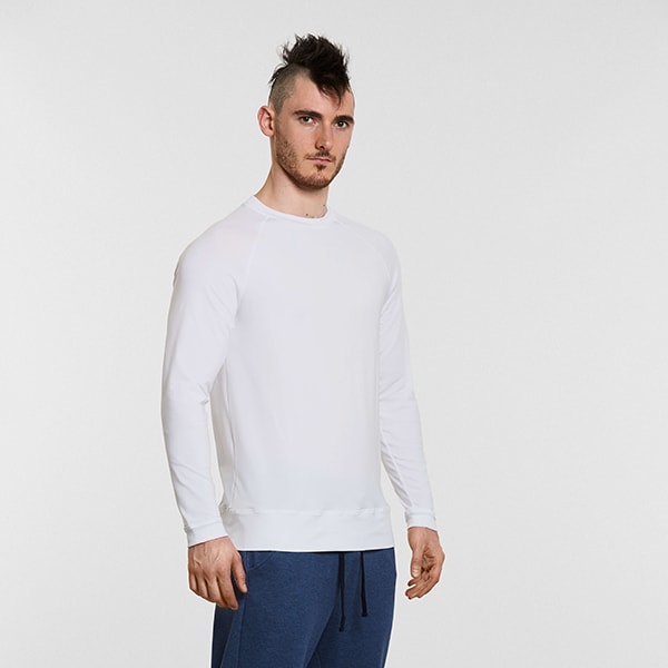 Men's Yoga Raglan T Shirt White