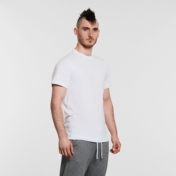 Men's Yoga Performance White T-Shirt - Front