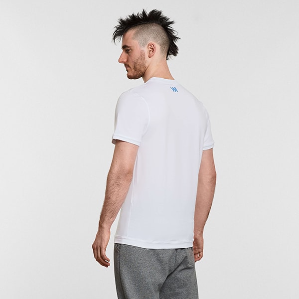 Men's Yoga Performance White T-Shirt - Reverse