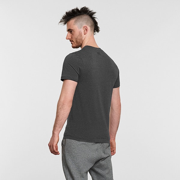 Men's Yoga Performance Gray T-Shirt - Reverse