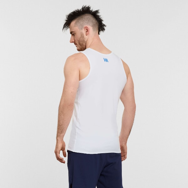 Men's Yoga Performance Tank Top White - Reverse