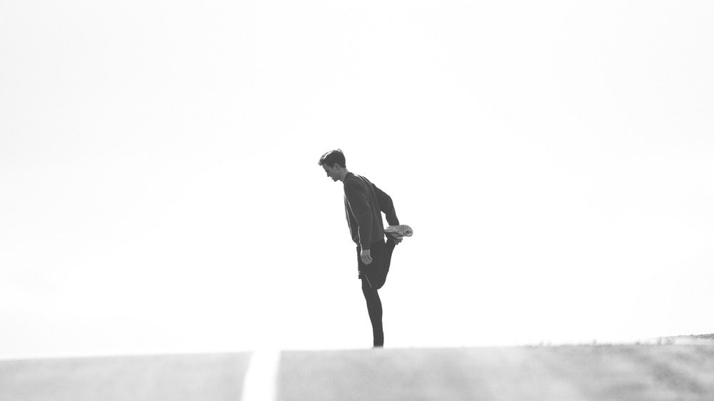 Man stretching