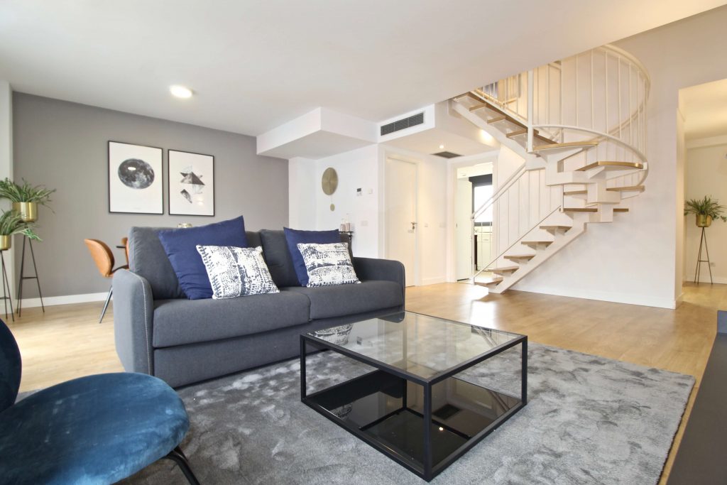 Living Room - Three Bedroom Duplex Apartment at SLEEP Atocha by STAY