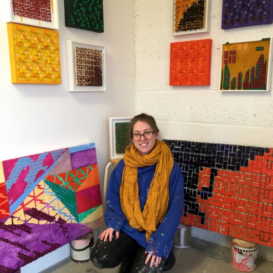 Toni Harrower in her studio