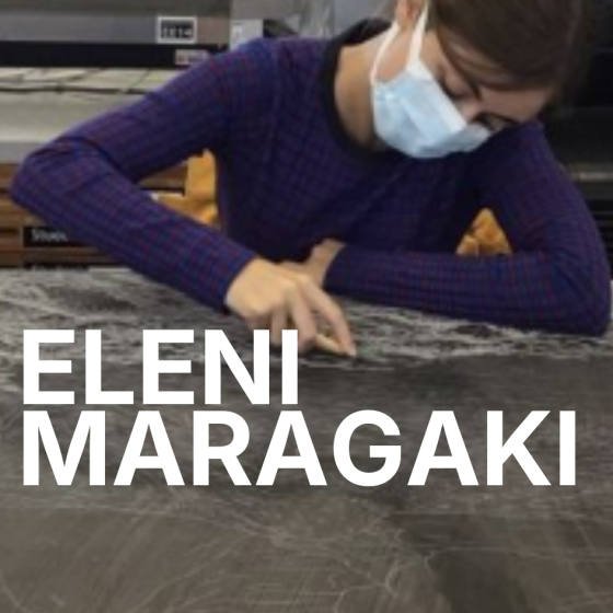 Eleni Maragaki in the studio (from the archive)