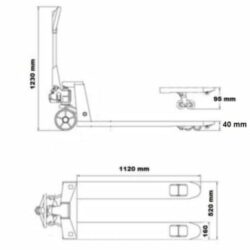 PORTA-PALETES PERFIL BAIXO 35 MM