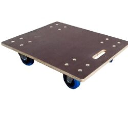 BASE MADEIRA ANTI-DERRAPANTE COM RODAS