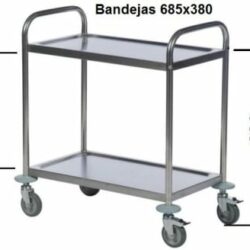 CARRINHO 2 PRATELEIRAS 710x400 INOX ND