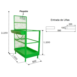 JAULA SOBE-PESSOAS PARA STACKER LATERAL ND