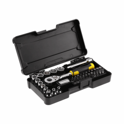 Jogo de Chaves de Caixa e Bits STANLEY 1/4" 37 Peças