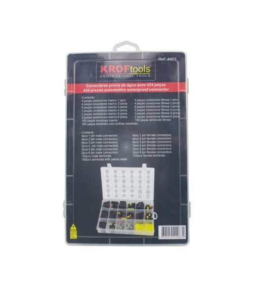 CONECTORES PROVA DE ÁGUA AUTO 424PCS KROFTOOLS