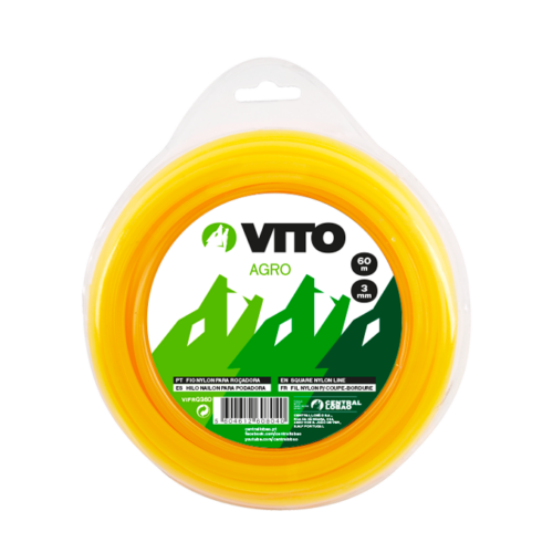 FIO NYLON QUADRADO PARA ROCADORA 15MTS 3MM