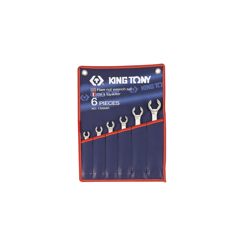 Jogo de Chaves de Luneta Aberta KING TONY 1306SR 6 Peças 5/16"-7/8" Jogo de Chaves de Luneta Aberta KING TONY 1306SR 6 Peças 5/16"-7/8"