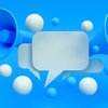 Blue speech bubbles