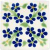 violets blue and green hand made wall tiles