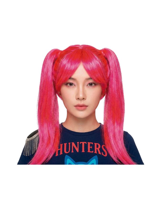 Pink Pigtail Wig