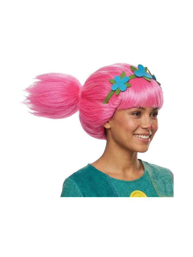 Troll Wig Pink Ponytail