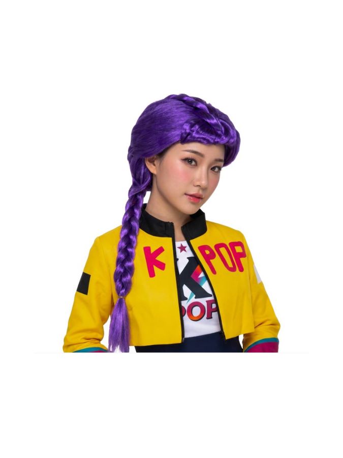 Purple Wig K-Pop Rumi Adult