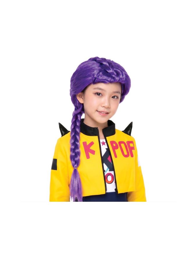 Purple Wigs K-Pop Rumi Kids