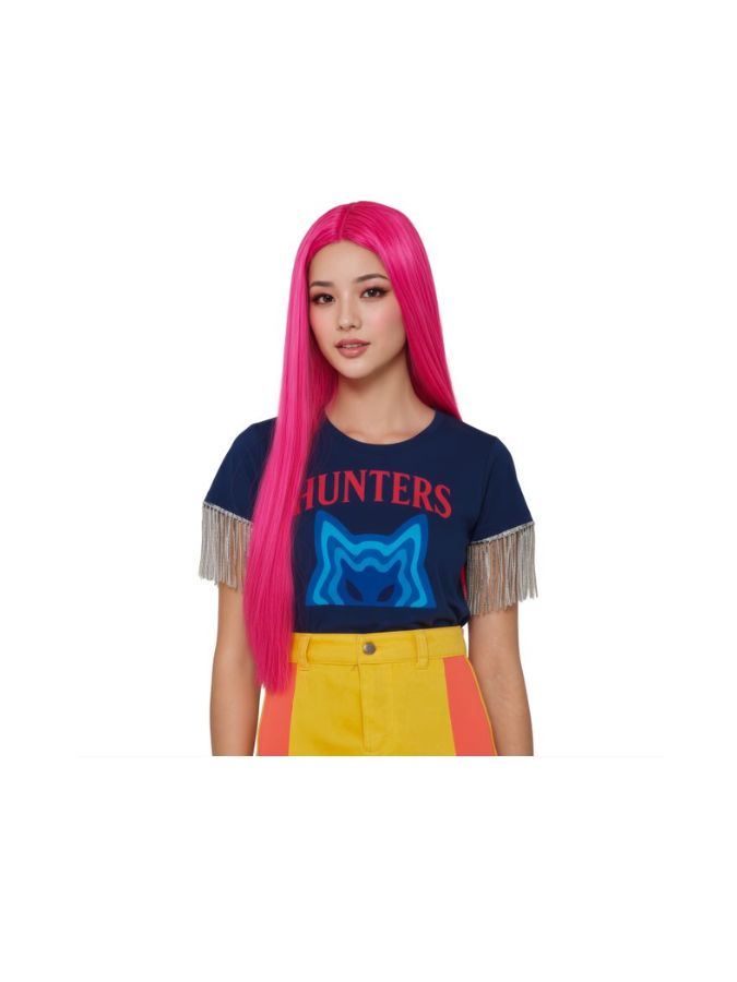 Pink Long Straight Wig