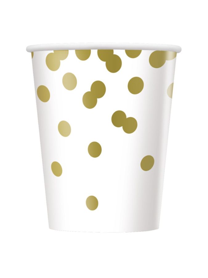 Gold Dot Cups 8pk