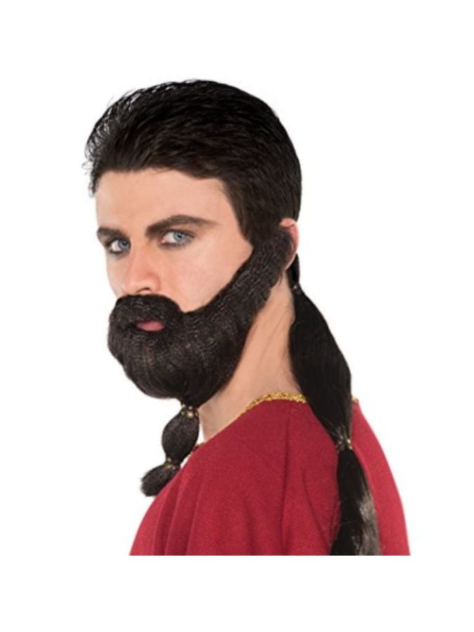 Black Warrior Wig And Beard