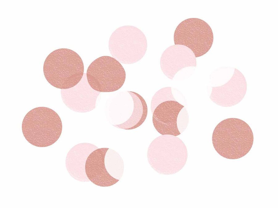 Confetti Paper Rose Gold/Pink