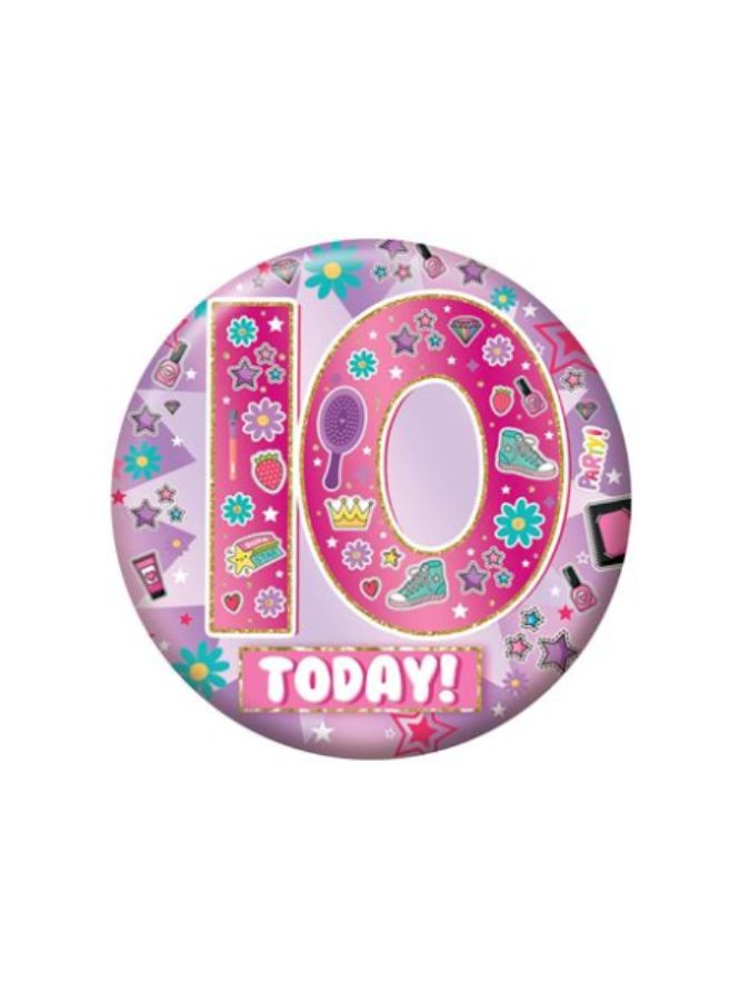 Badge Small 10 Girl 6cm