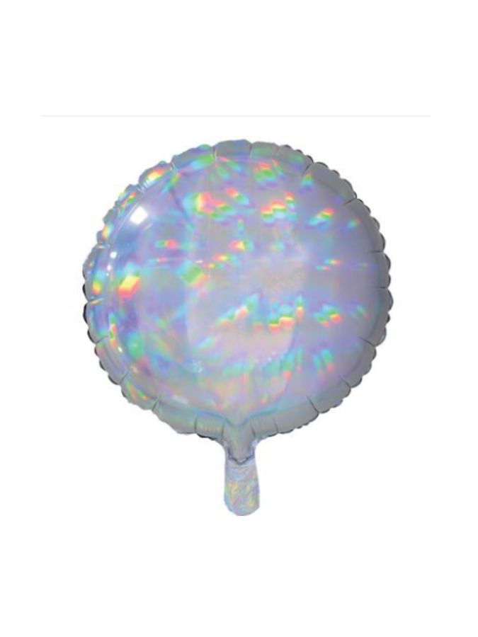 Round Silver Iridescent 18
