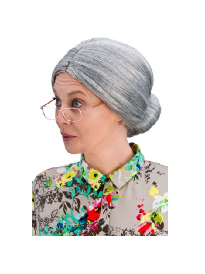 Granny Wig Grey Bun