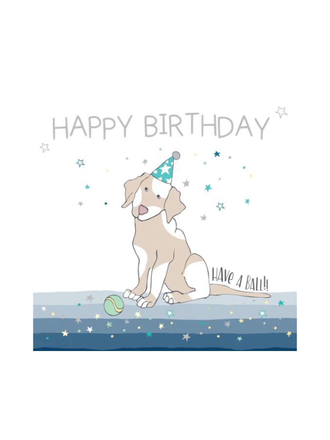 Happy Birthday Dog With Ball