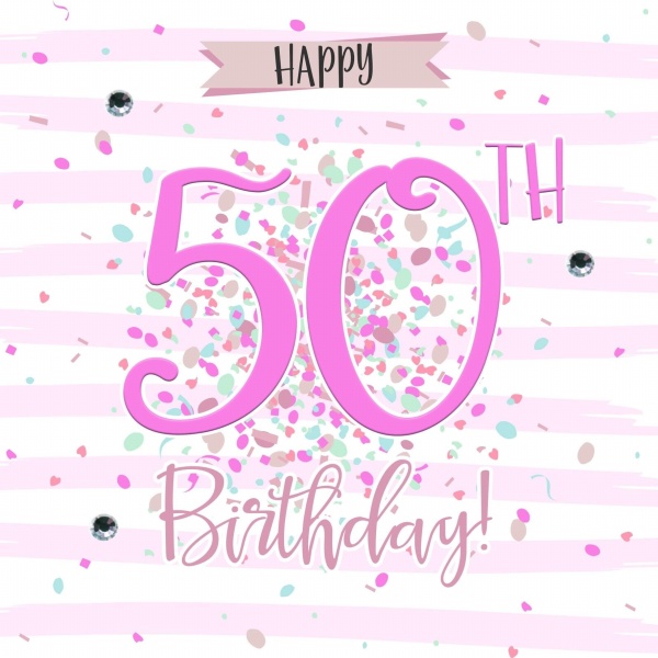 50th Birthday - Pastel Pink