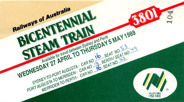Steam trip ticket