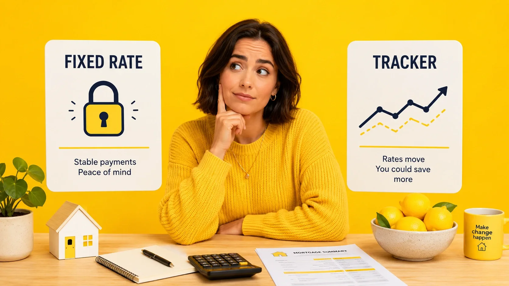 women very confused with options either side of fixed rate vs tracker mortgage